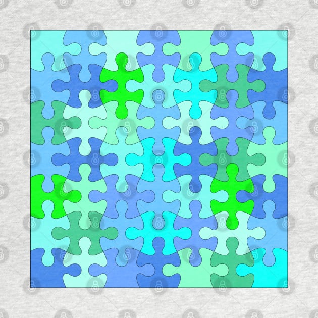 The Blue Jigsaw by Mey Designs